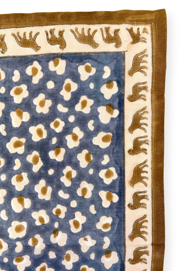 Grand foulard Dupatta 'Léopard' Météorite | APACHES COLLECTIONS