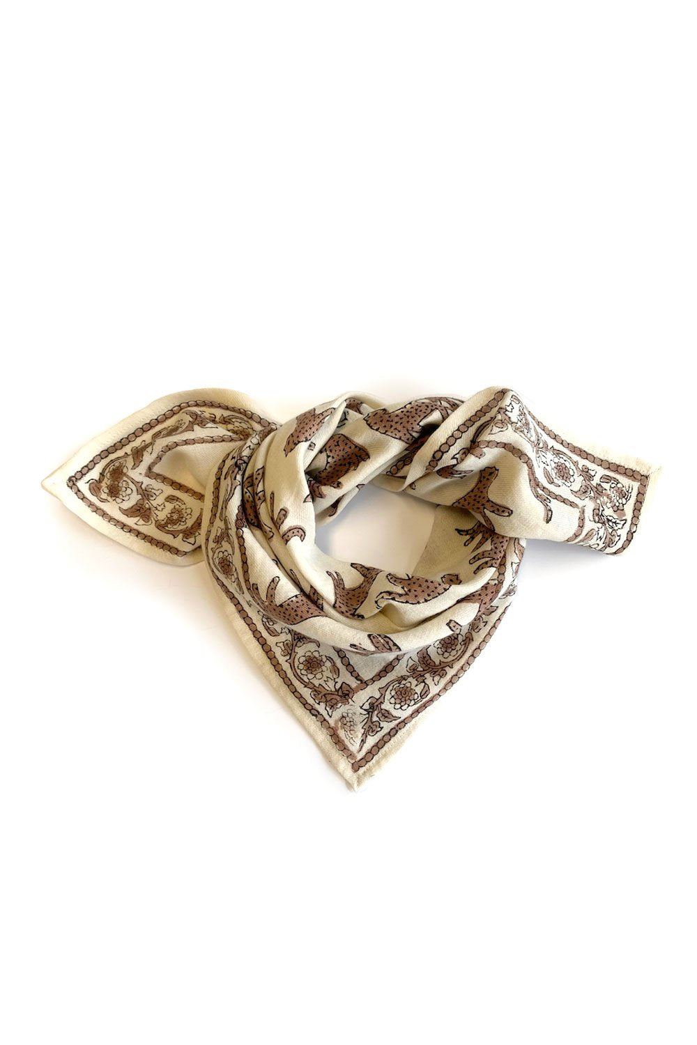 Petit foulard Manika 'Bengale' Latte | APACHES COLLECTIONS