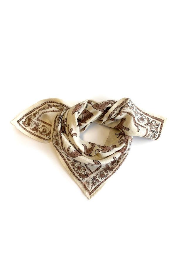 Petit foulard Manika 'Bengale' Latte | APACHES COLLECTIONS