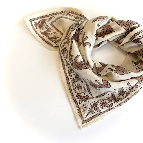 Petit foulard Manika 'Bengale' Latte | APACHES COLLECTIONS