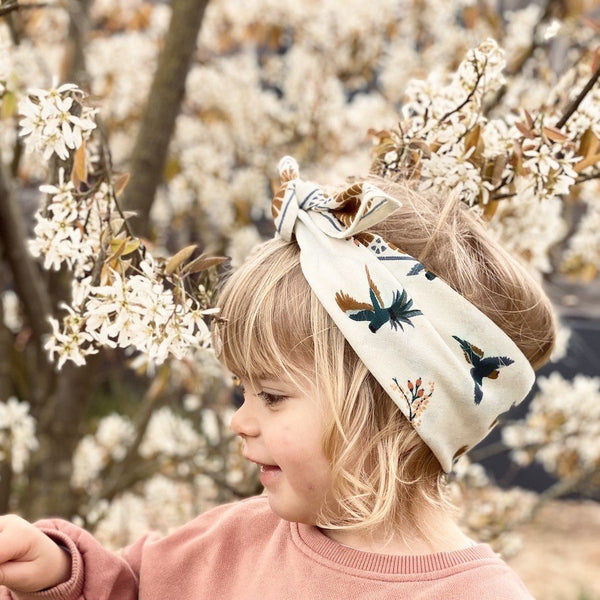 Petit foulard Manika 'Cerisier' Fleur de vanille | APACHES COLLECTIONS