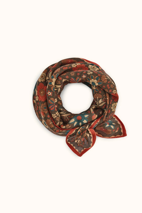 Foulard en laine ‘Fiza’ Bolero Fougere | APACHES COLLECTIONS