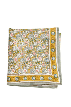 Foulard indien 'Absynthe' Vert de gris | BONHEUR DU JOUR
