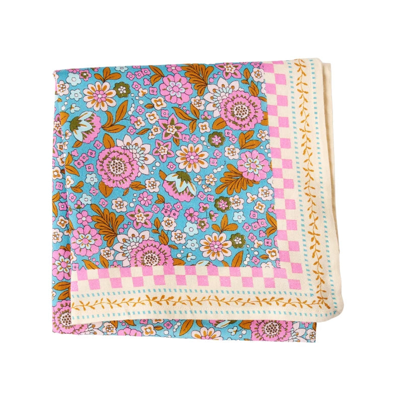 Foulard indien 'Amaia' Turquoise | BONHEUR DU JOUR
