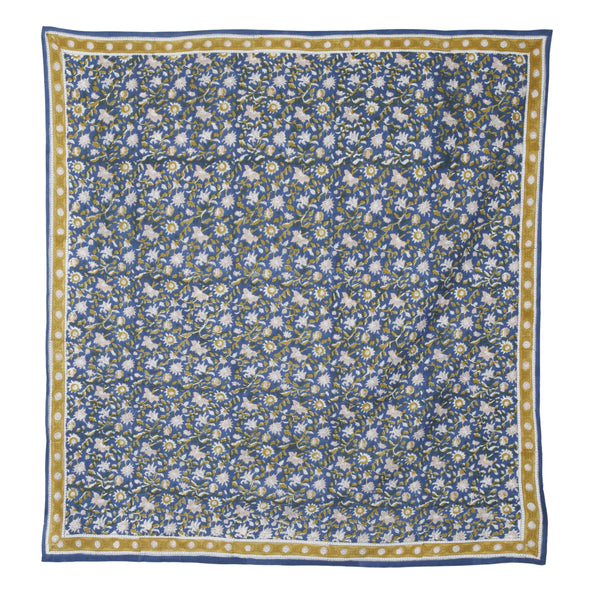 Foulard indien 'Azur' Indigo | BONHEUR DU JOUR