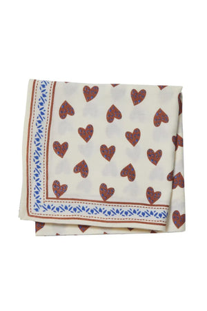 Foulard indien 'Coeur sauvage' Ecru | BONHEUR DU JOUR