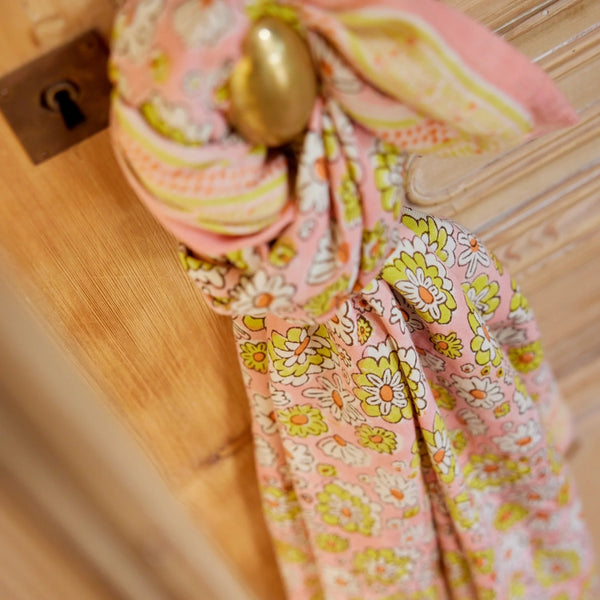 Foulard indien 'London' Yellow | BONHEUR DU JOUR