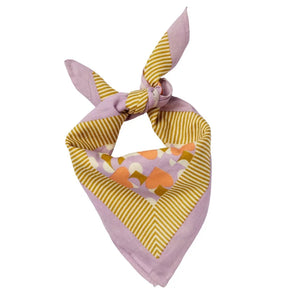 Foulard indien 'Love mon coeur' Mauve | BONHEUR DU JOUR