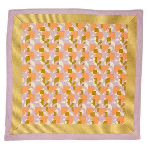 Foulard indien 'Love mon coeur' Mauve | BONHEUR DU JOUR
