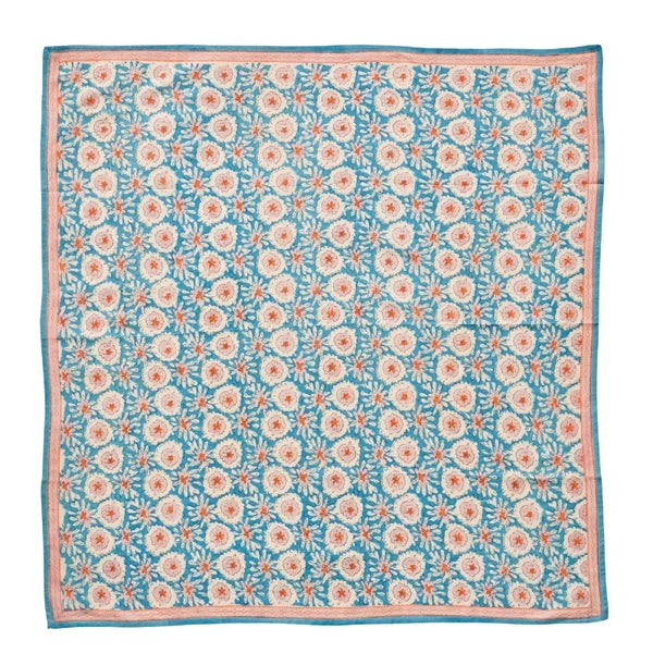 Foulard indien 'Margote' Bleu | BONHEUR DU JOUR