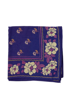 Foulard indien 'Nur' Violine Indigo | BONHEUR DU JOUR