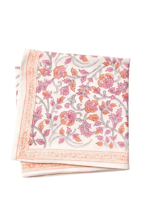 Foulard indien 'Papaya' Orange | BONHEUR DU JOUR