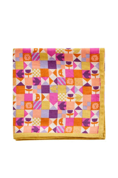 Foulard indien 'Patchy' Miel | BONHEUR DU JOUR