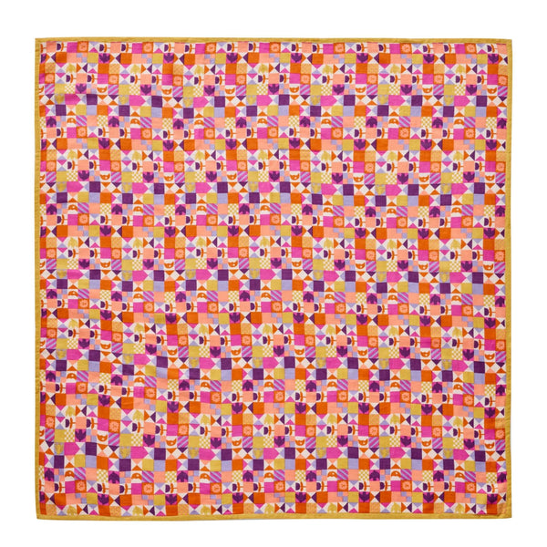 Foulard indien 'Patchy' Miel | BONHEUR DU JOUR