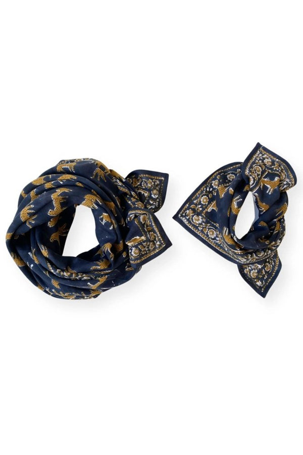 Petit foulard Manika 'Bengale' Orage | APACHES COLLECTIONS