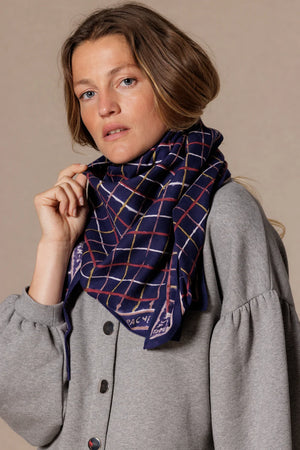 Foulard ‘Latika’ Cahier Indigo | APACHES COLLECTIONS