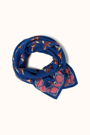 Foulard ‘Latika’ Cerisier Bleu royal | APACHES COLLECTIONS