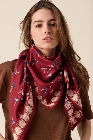 Foulard ‘Latika’ Cerisier Dahlia | APACHES COLLECTIONS