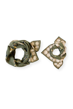 Petit foulard Manika 'Cerisier' Eucalyptus | APACHES COLLECTIONS