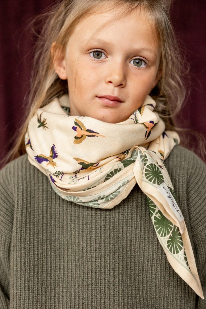 Foulard Latika 'Cerisier' Kaki | APACHES COLLECTIONS