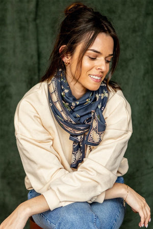 Foulard Latika 'Cerisier' Orage | APACHES COLLECTIONS