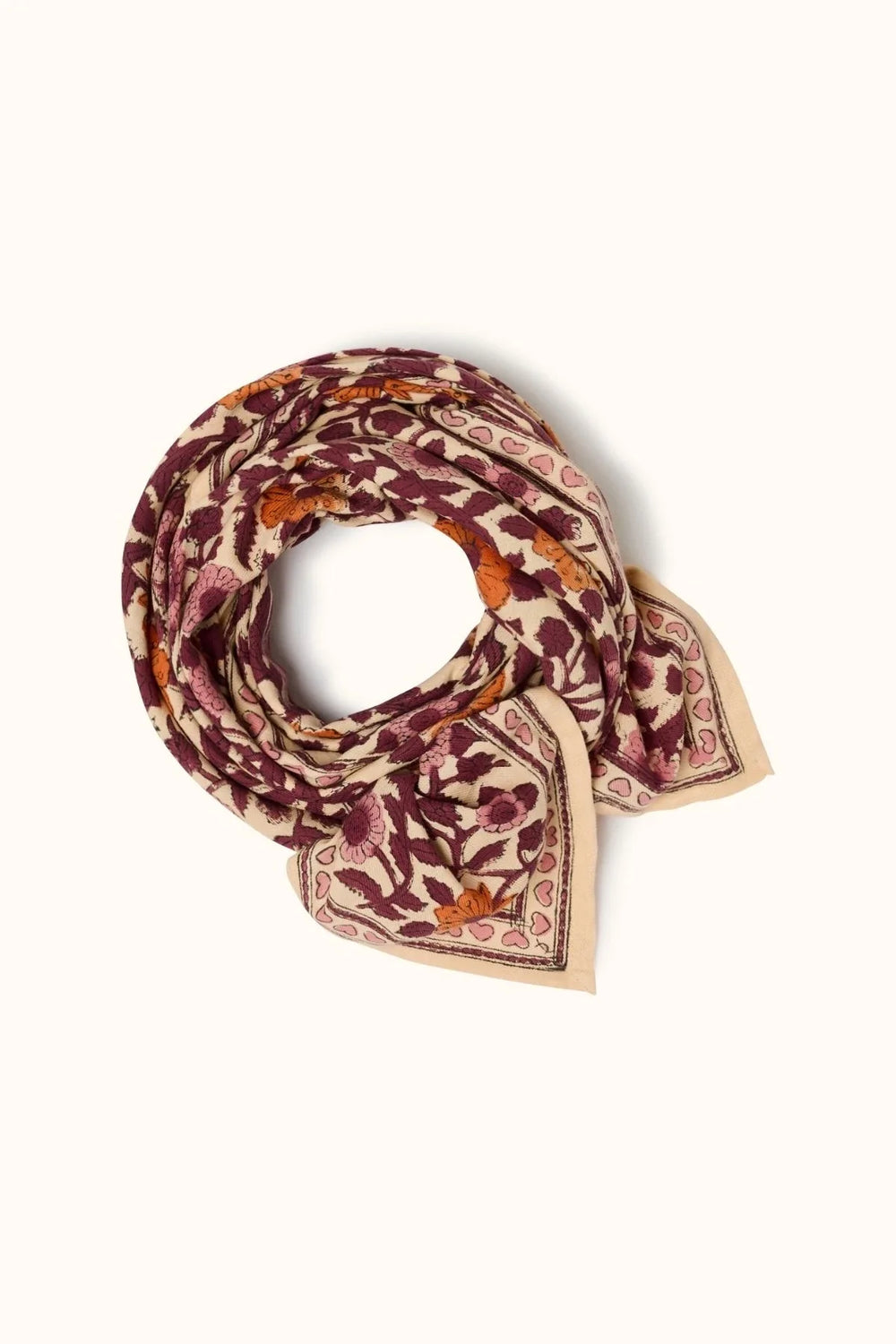 Foulard ‘Latika’ Coeur Flamingo | APACHES