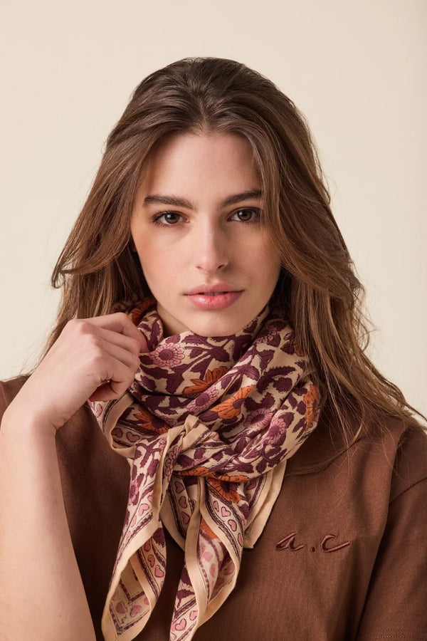 Foulard ‘Latika’ Coeur Flamingo | APACHES
