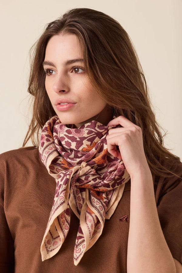 Foulard ‘Latika’ Coeur Flamingo | APACHES