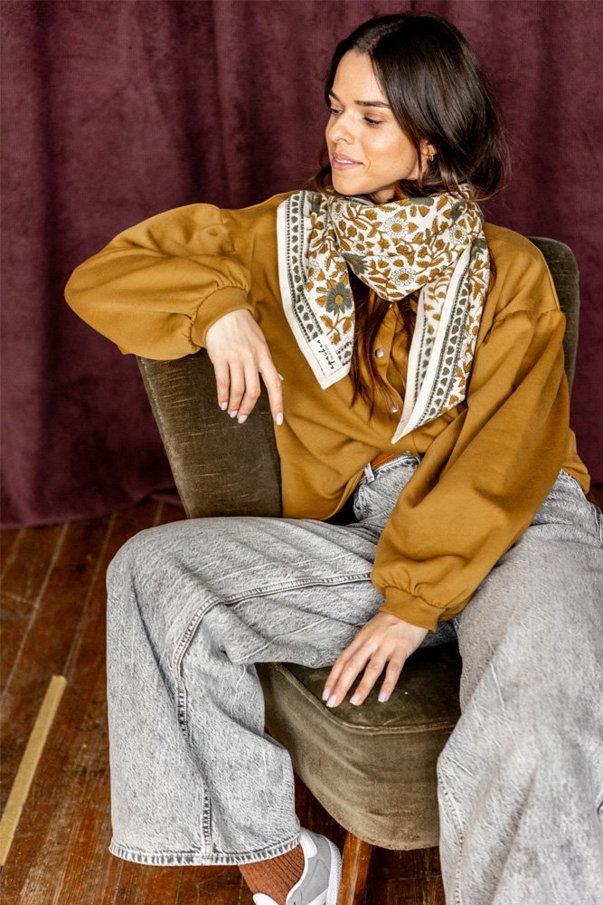 Foulard Latika 'Coeur' Macadamia | APACHES COLLECTIONS