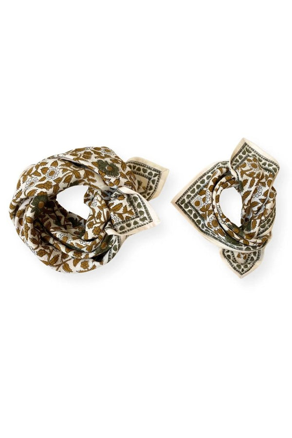 Petit foulard Manika 'Coeur' Macadamia | APACHES COLLECTIONS
