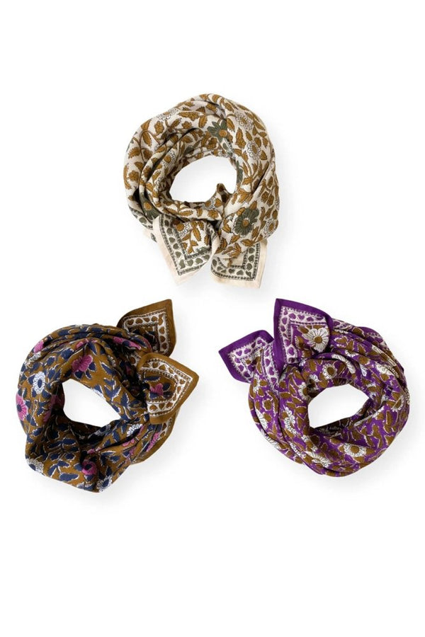 Foulard Latika 'Coeur' Tapenade | APACHES COLLECTIONS