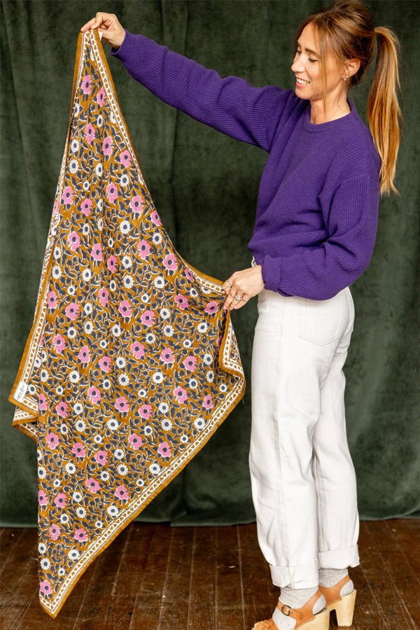 Foulard Latika 'Coeur' Tapenade | APACHES COLLECTIONS