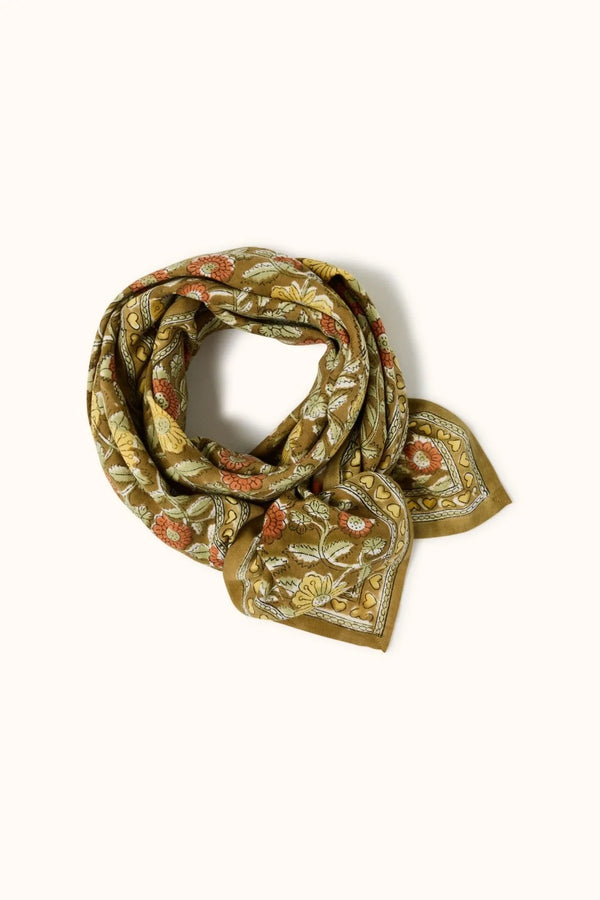 Foulard ‘Latika’ Coeur Tapenade Mimosa | APACHES COLLECTIONS