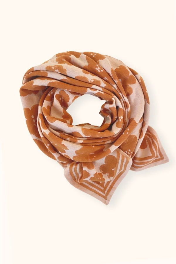 Foulard Latika 'Flora Bold' Orange | APACHES COLLECTIONS