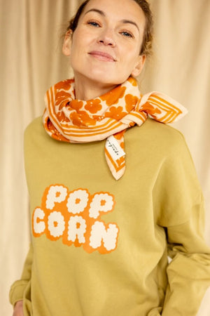 Foulard Latika 'Flora Bold' Orange | APACHES COLLECTIONS