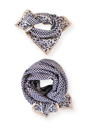 Foulard Latika 'Mosaïc' Graphite | APACHES COLLECTIONS