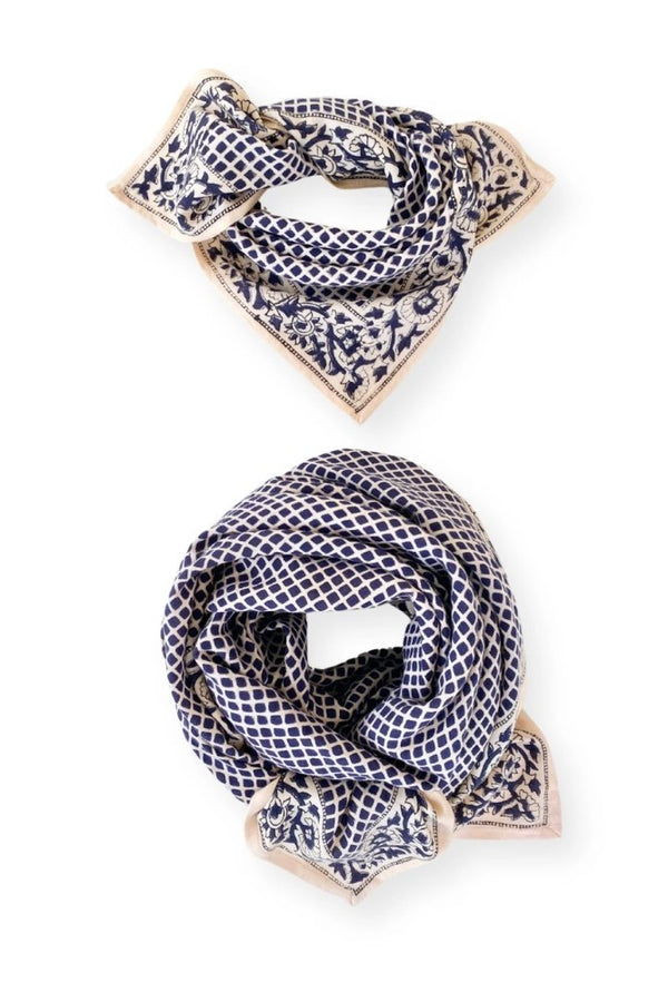 Foulard Latika 'Mosaïc' Graphite | APACHES COLLECTIONS