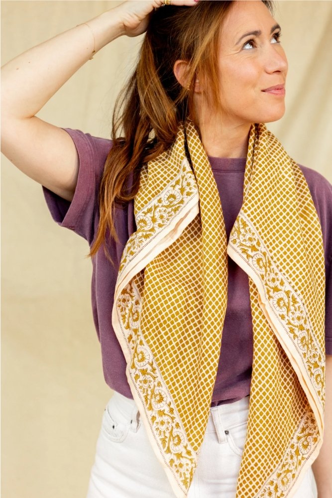 Foulard Latika 'Mosaïc' Tobacco | APACHES COLLECTIONS