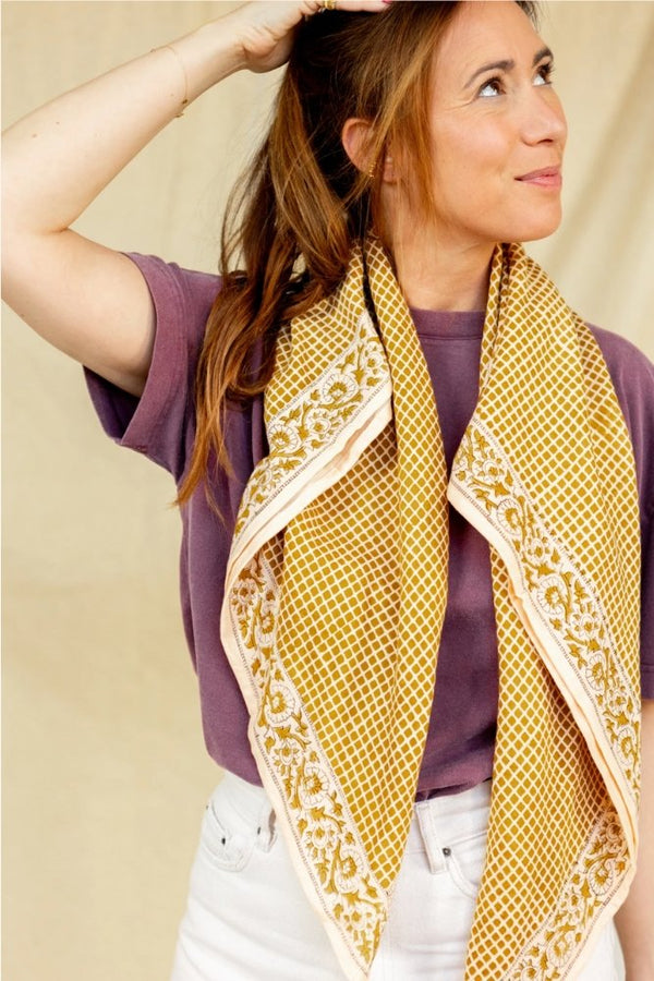 Foulard Latika 'Mosaïc' Tobacco | APACHES COLLECTIONS