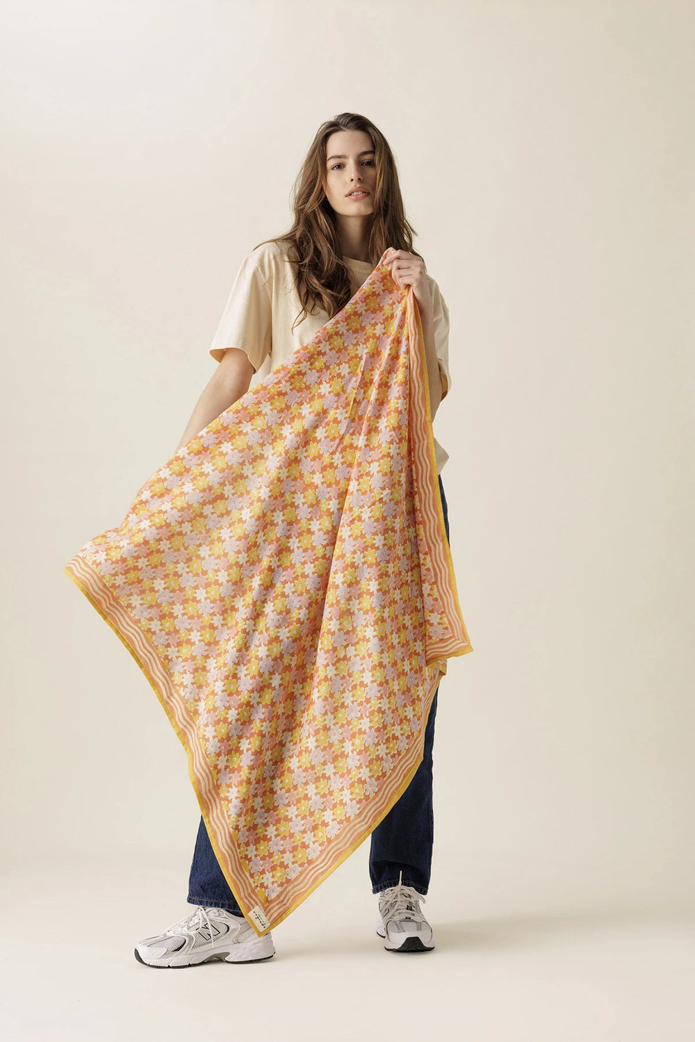 Foulard 'Latika' Paquerette Orange | APACHES COLLECTIONS