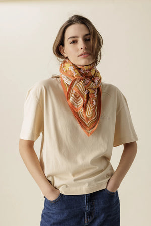 Foulard 'Latika' Paquerette Tapenade | APACHES COLLECTIONS