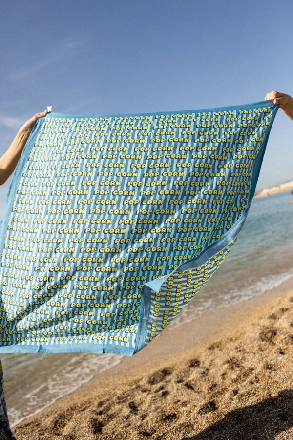 Foulard Latika 'Pop Corn' Océan | APACHES COLLECTIONS