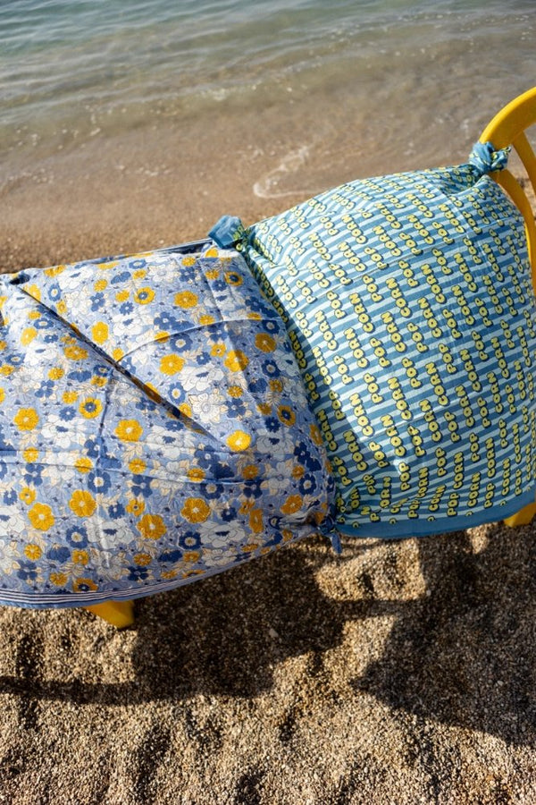 Foulard Latika 'Pop Corn' Océan | APACHES COLLECTIONS