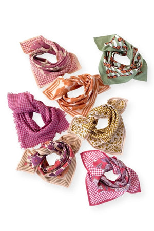 Petit foulard Manika 'Mosaïc' Tobacco | APACHES COLLECTIONS