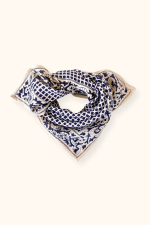 Petit foulard Manika 'Mosaïc' Graphite | APACHES COLLECTIONS