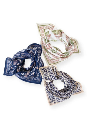 Petit foulard Manika 'Mosaïc' Graphite | APACHES COLLECTIONS