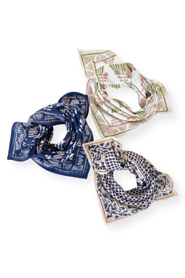 Petit foulard Manika 'Mosaïc' Graphite | APACHES COLLECTIONS