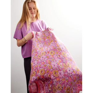 Foulard indien 'Meera' Orchidée | BONHEUR DU JOUR