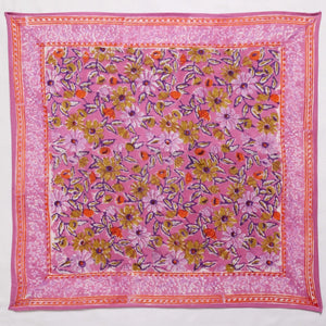 Foulard indien 'Meera' Orchidée | BONHEUR DU JOUR