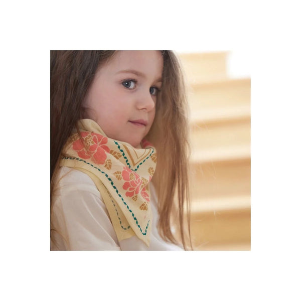 Foulard indien 'Nur' Écru | BONHEUR DU JOUR